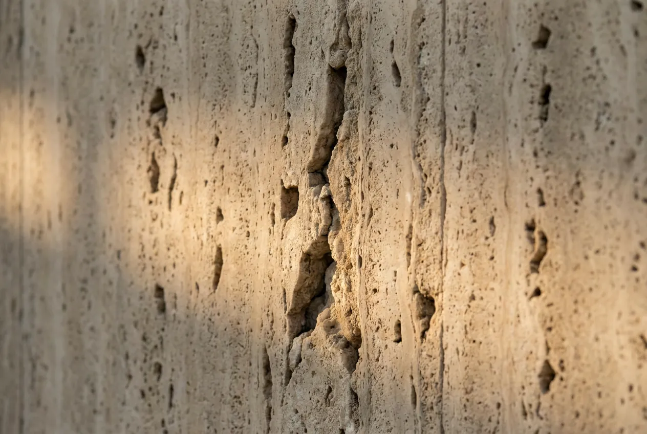 Travertine at dawn — raking light